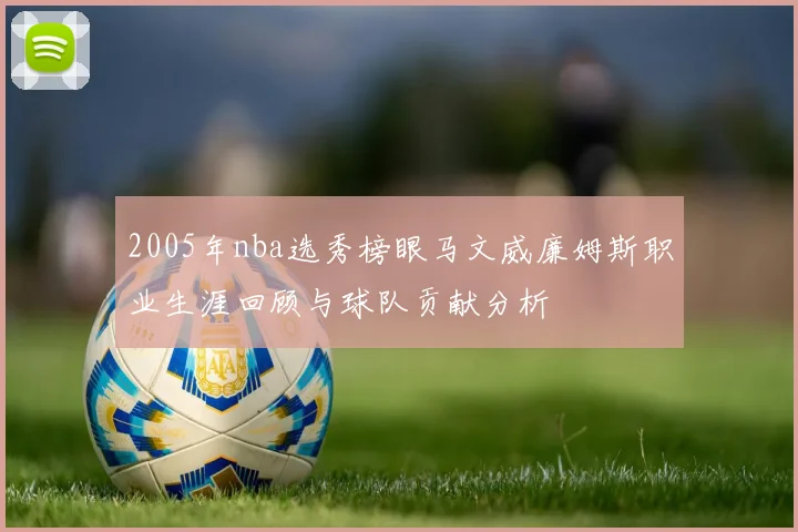 2005年nba选秀榜眼马文威廉姆斯职业生涯回顾与球队贡献分析